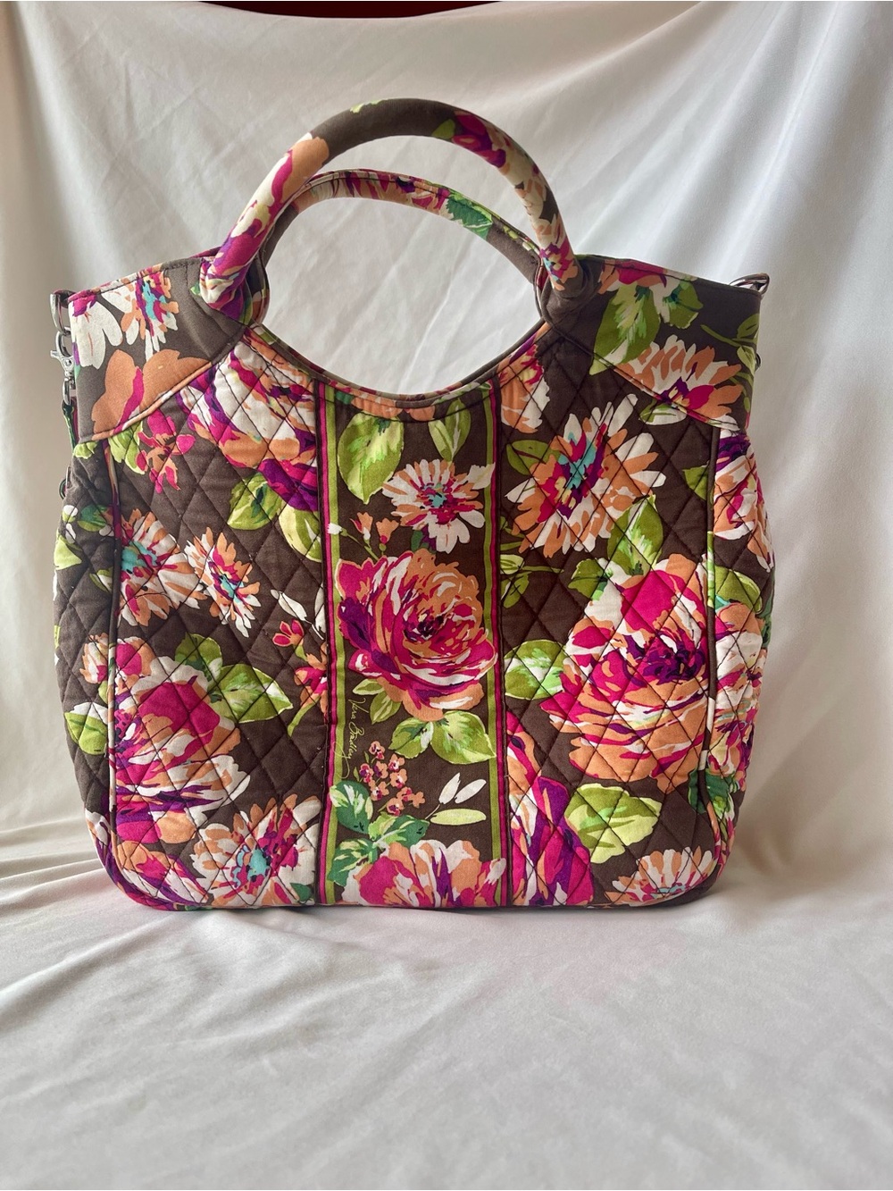 Vera Bradley English Rose Tote Nag Crossbody Purse Retired